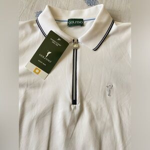 Golfino polo shirt. Size M white short sleeve polo